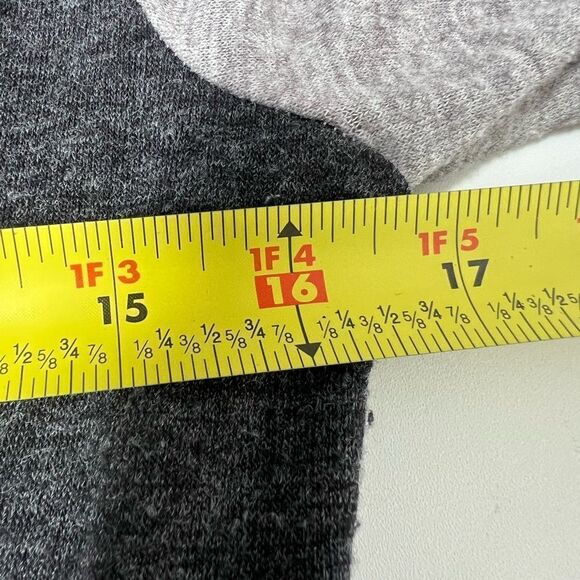 Sweat Rain Womens Gray Drape Open Cardigan Sweater Zip Pockets Size Small - Picture 7 of 7